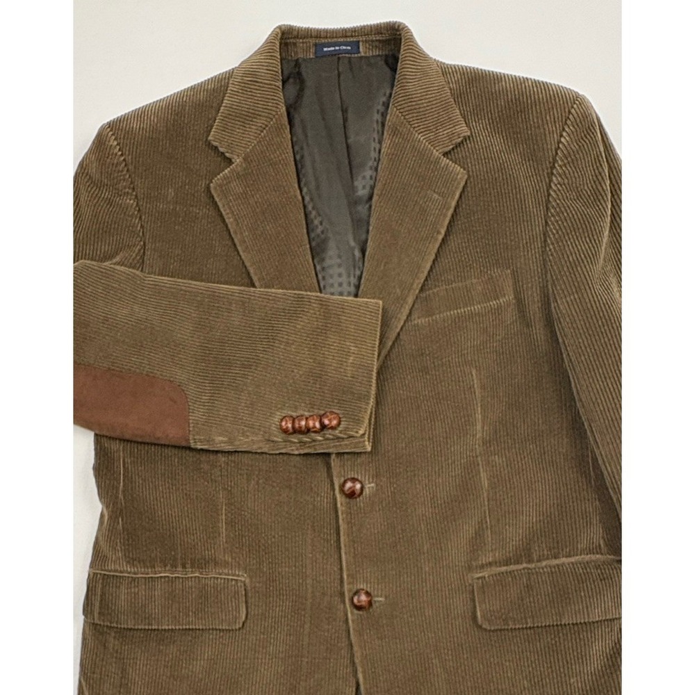 VTG Oak Creek Wide Wale Corduroy Sport Coat Sueded Elbow Patches Brown 40R